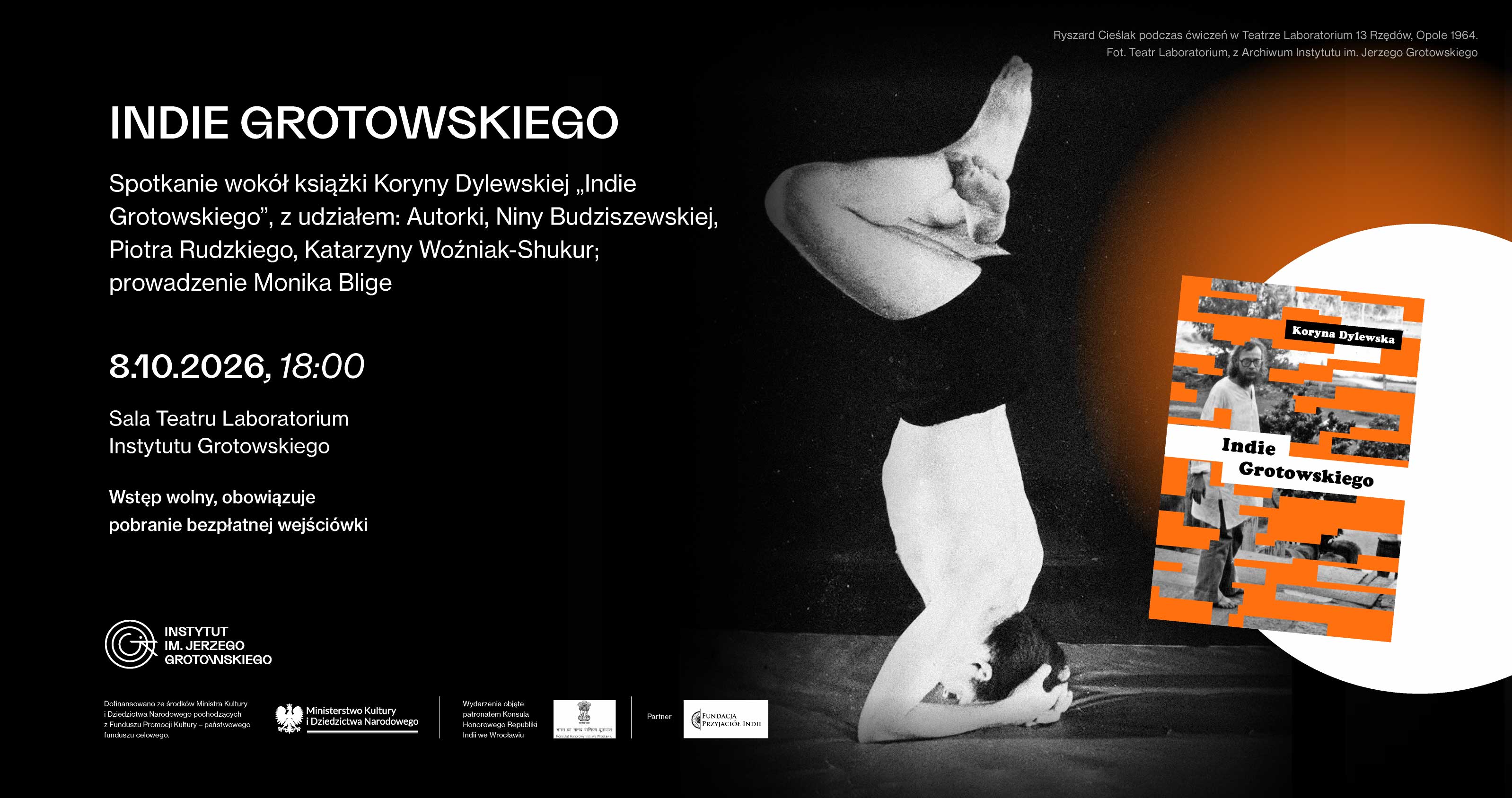 „Indie Grotowskiego” – spotkanie wokół książki Koryny Dylewskiej