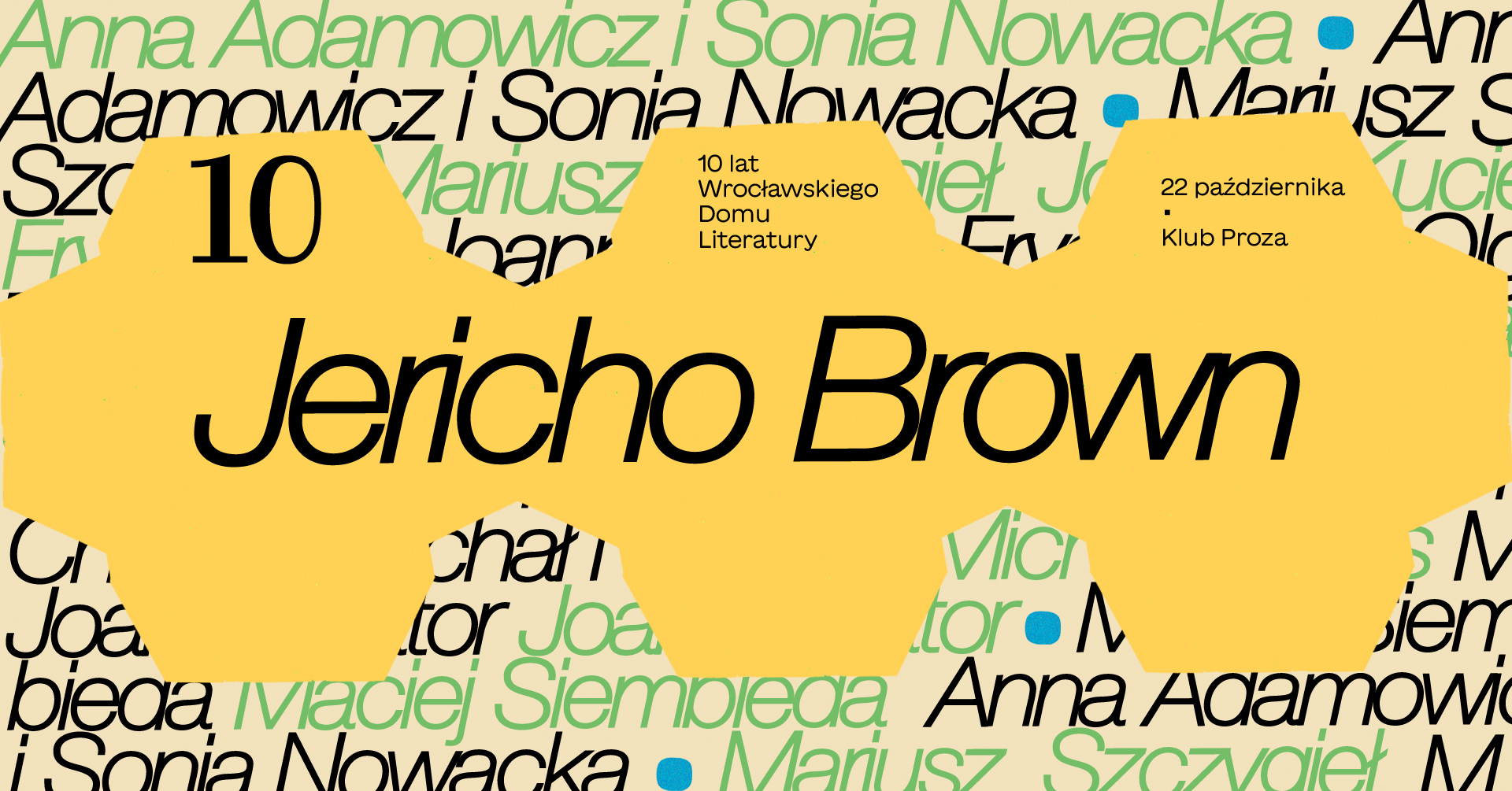 Jericho Brown | 10 lat Wrocławskiego Domu Literatury
