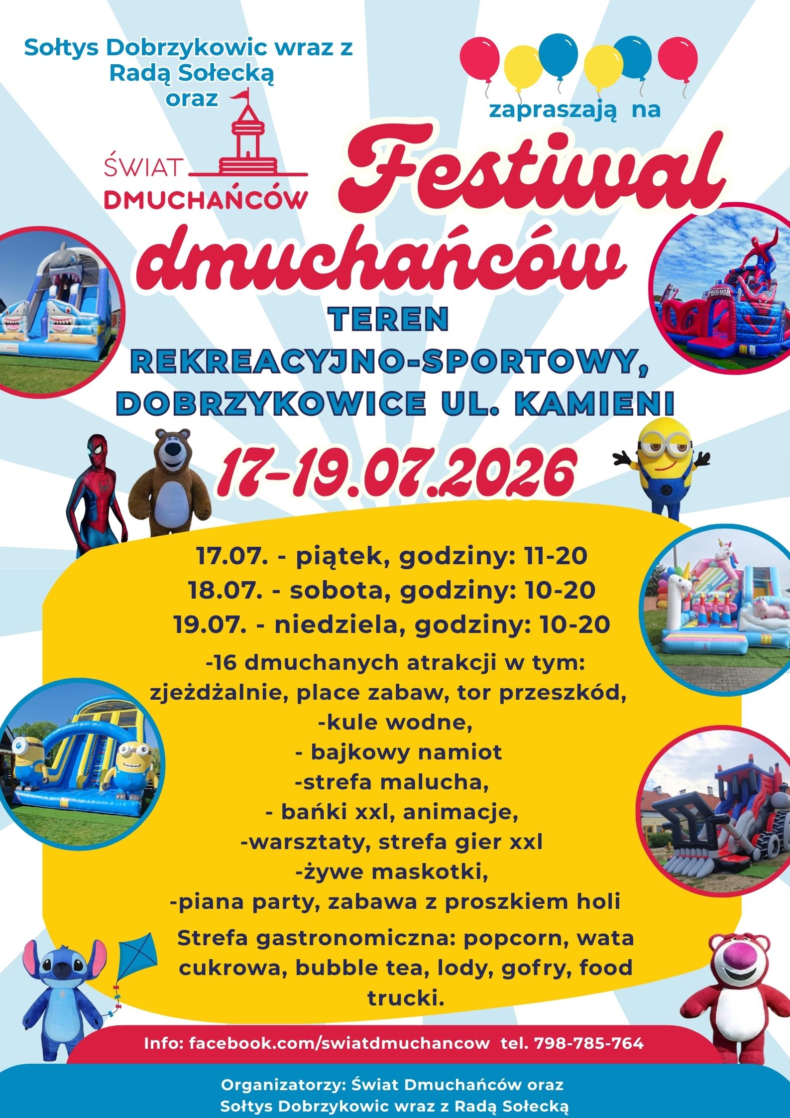 Festival nafukovacích atrakcí v Dobrzykowicích