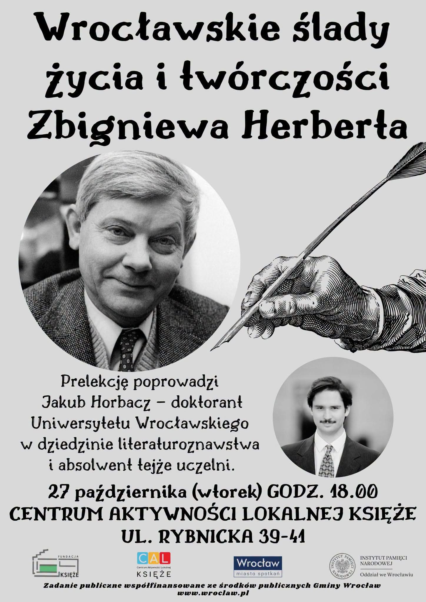 Wrocławskie ślady życia i twórczości Zbigniewa Herberta w CAL Księże
