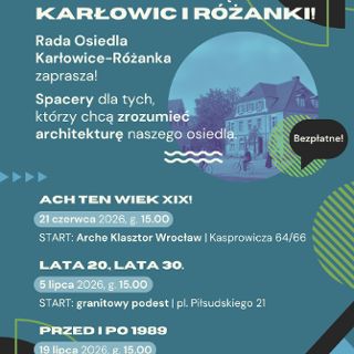 Spacery architektoniczne po Karłowicach i Różance