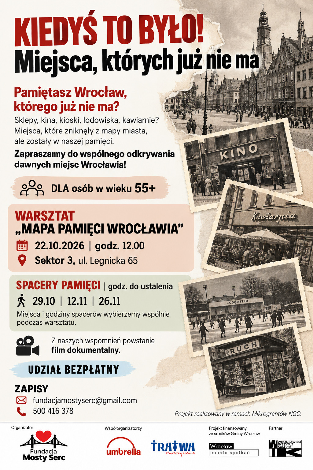 Bezpłatny warsztat wspomnień i spacery pamięci