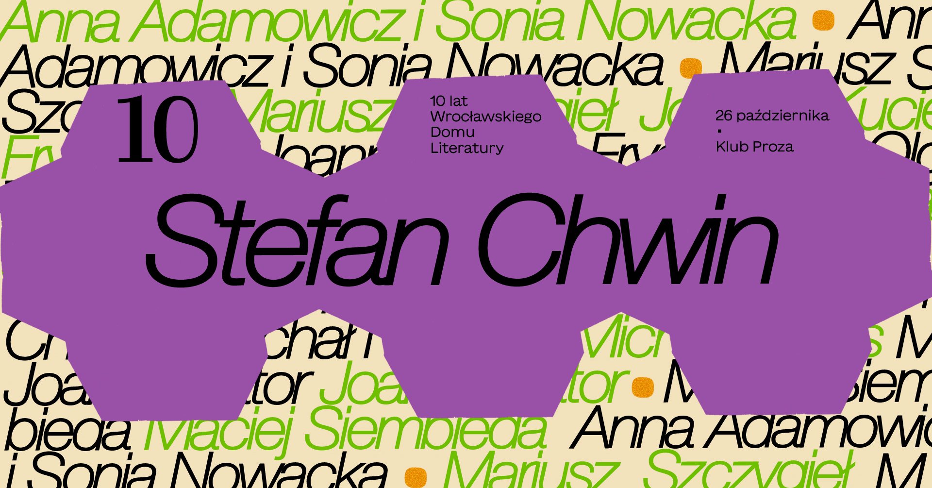 Stefan Chwin | 10 lat Wrocławskiego Domu Literatury
