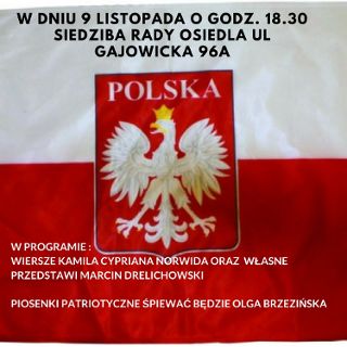 Patriotyczny Wieczór w Radzie Osiedla Powstańców Śląskich.