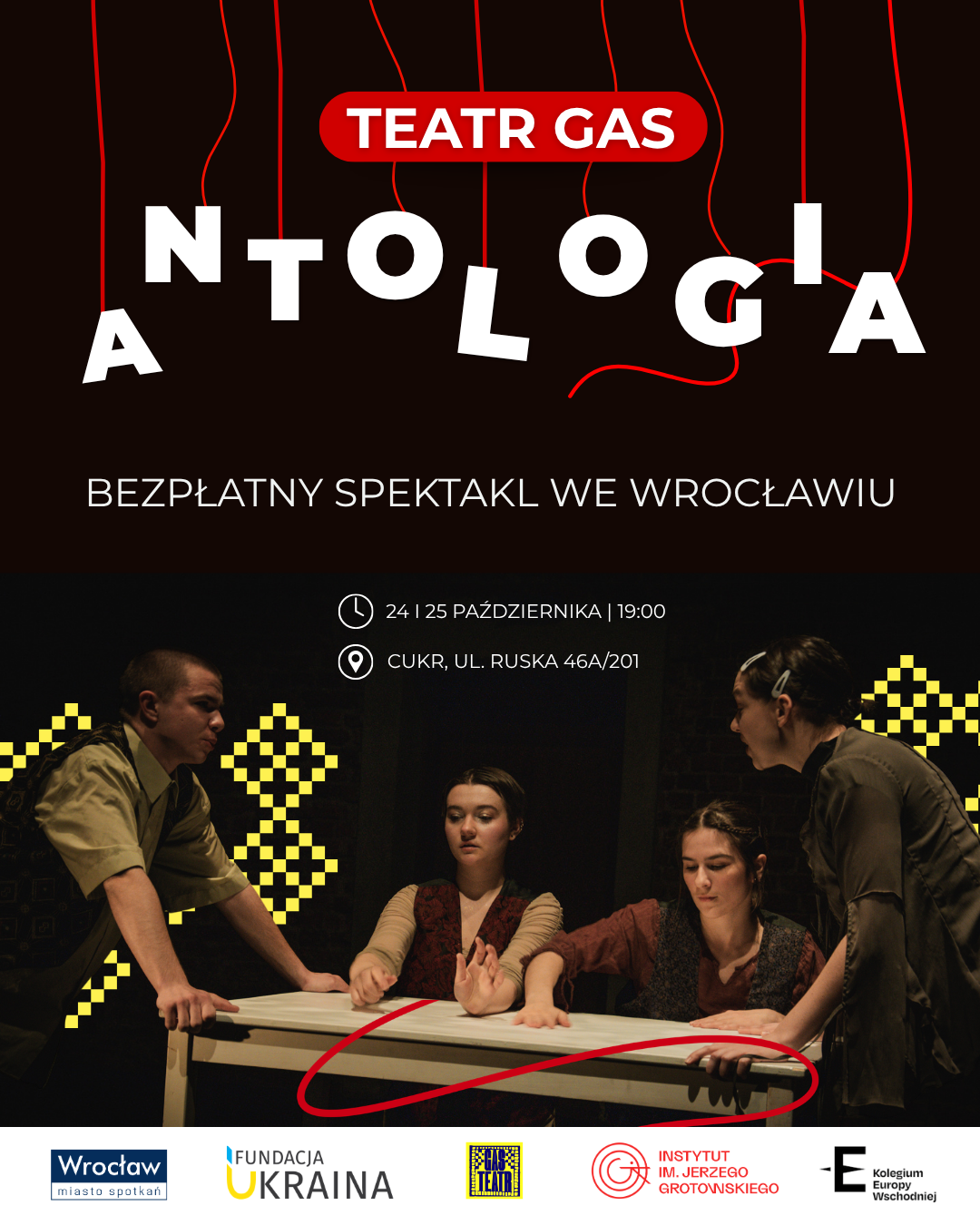 „Antologia” Teatru GAS – bezpłatny spektakl we Wrocławiu | 24–25 października