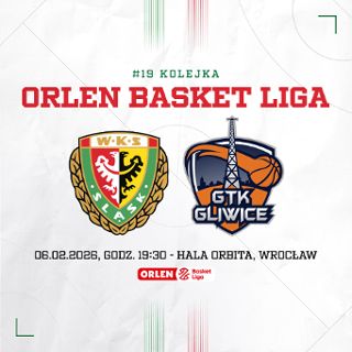 19. kolejka ORLEN Basket Ligi: WKS Śląsk Wrocław - Tauron GTK Gliwice